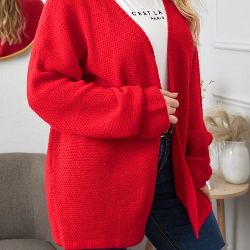 Oversized Waffle Knit Sweater
